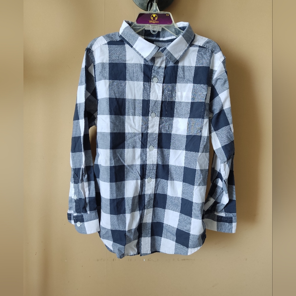 Cat & Jack Classic Checkered Kids Shirt Size 6/7